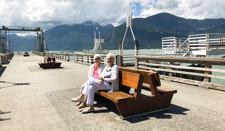 Westerleigh PARC resident Bette at Porteau Cove