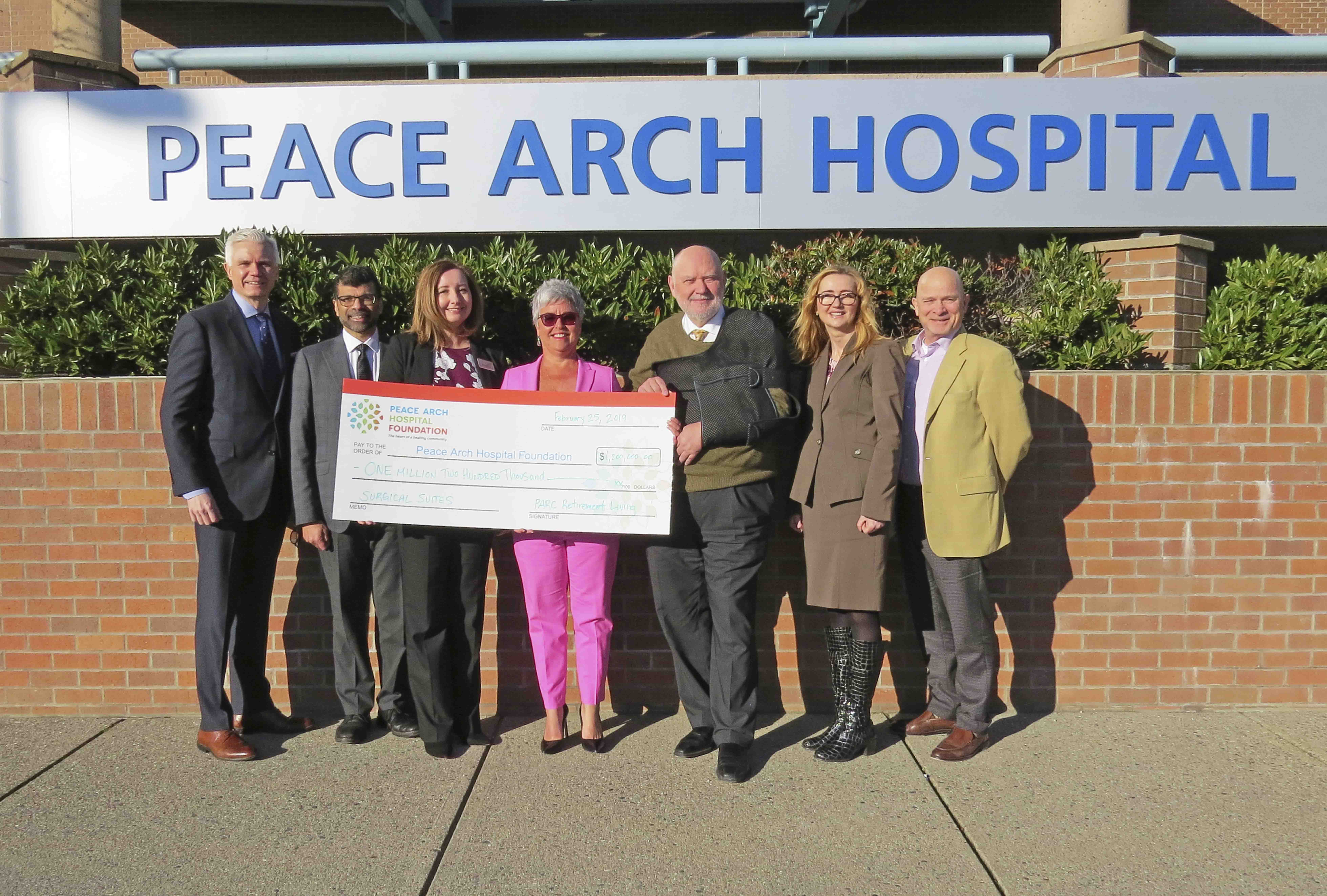 PARC representatives and Peace Arch Hospital Foundation