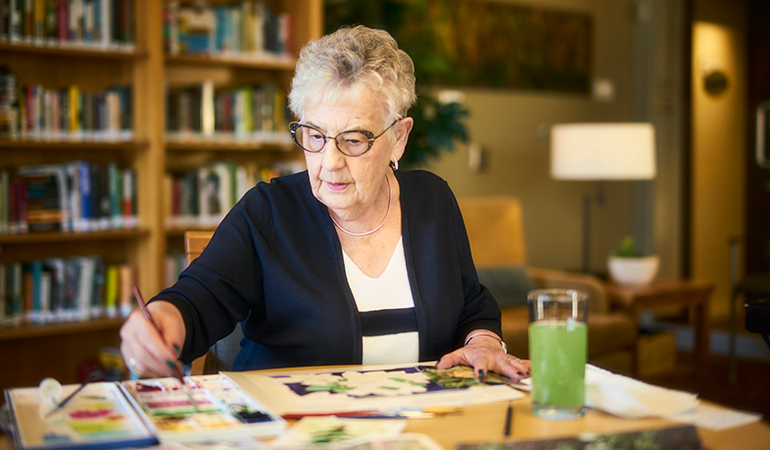 Cedar Springs PARC Resident Cathy water colour painting